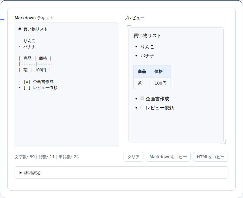 HTMLをコピーした画面